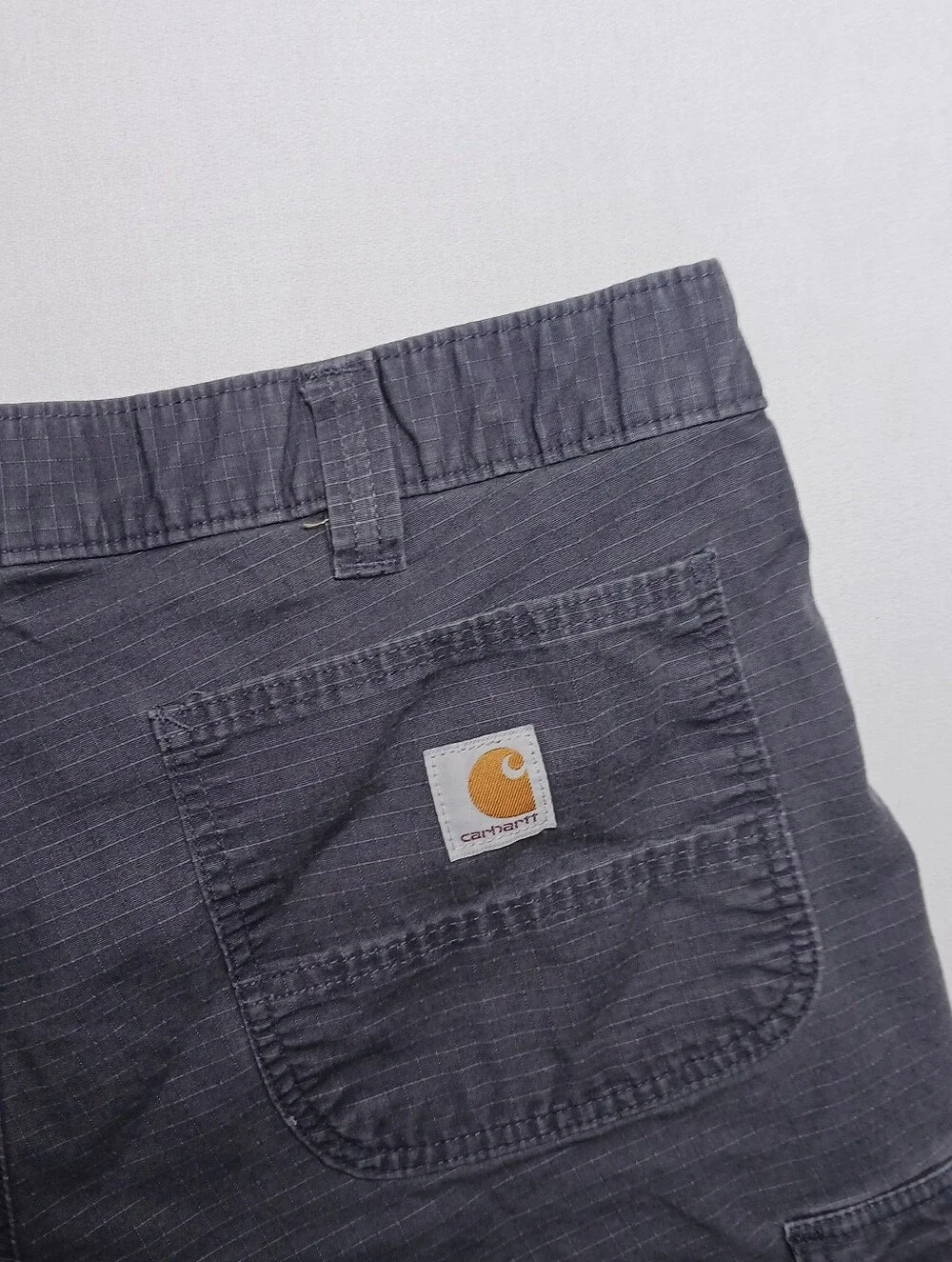 Carhartt Force Broxton Ripstop Cargo Shorts 36 Gray Relaxed Fit 103543